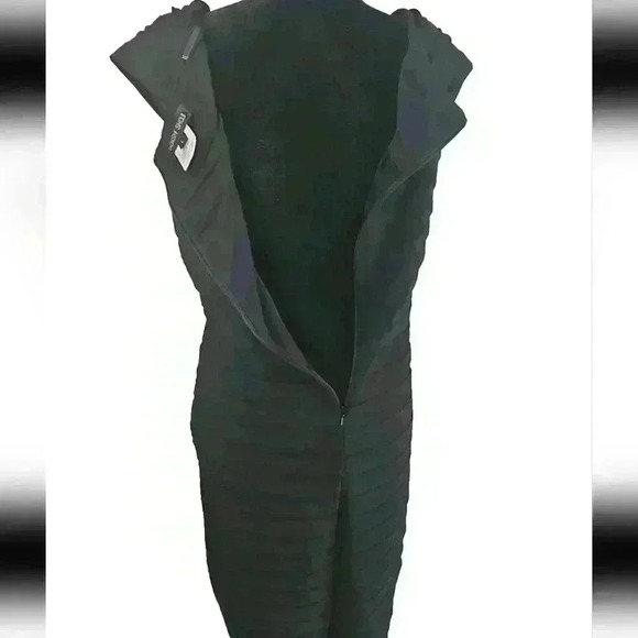 Tadashi Shoji Womens Black Pleated Shutter Cocktail Sleeveless Mini Dress L - Picture 6 of 13